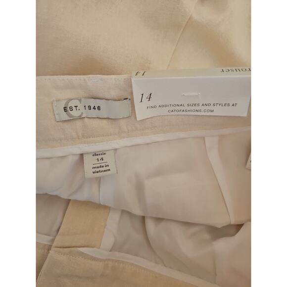 EST. 1946 Women's Classic Trouser Linen Blend Size 14 Beige‎ - Picture 5 of 10